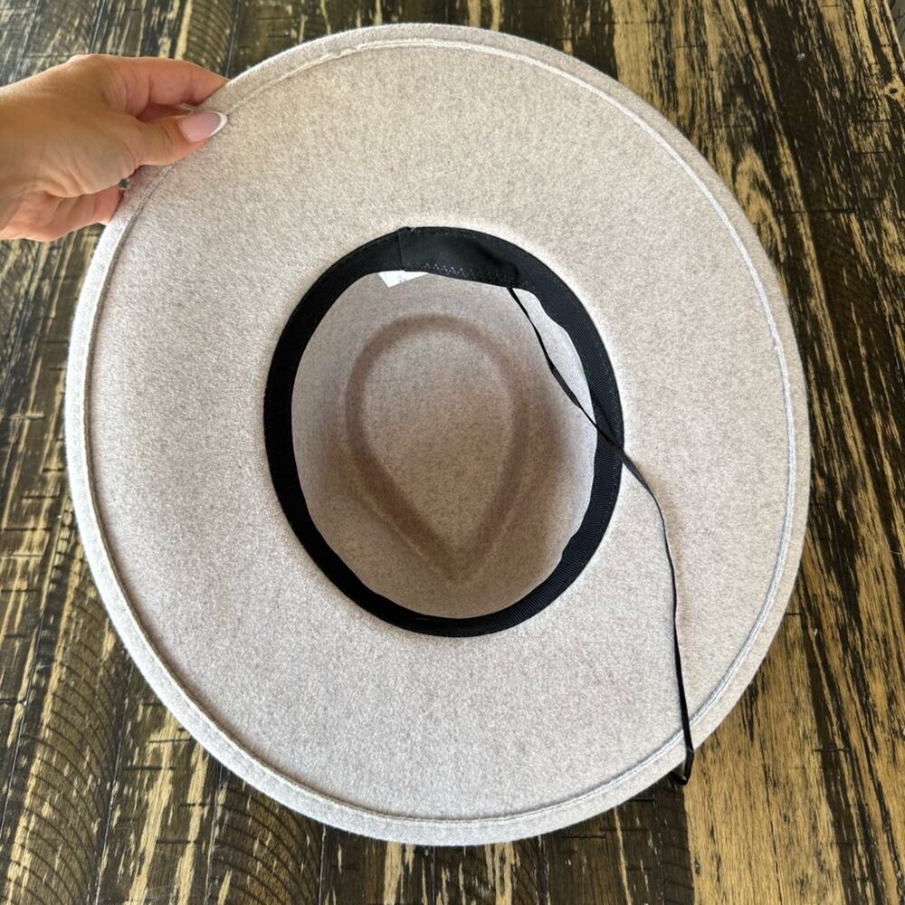 Cream Wide Brim Country Cowboy Winery Hat – One Size (Adjustable) - Picture 13 of 17